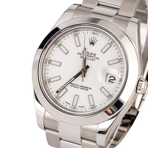 rolex datejust ii white dial|rolex datejust 36mm diamond dial.